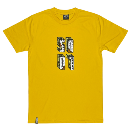 50to01 - BLOCK T-SHIRT YELLOW
