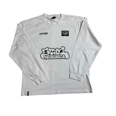 50to01 - TRAINING LONG SLEEVE WHITE