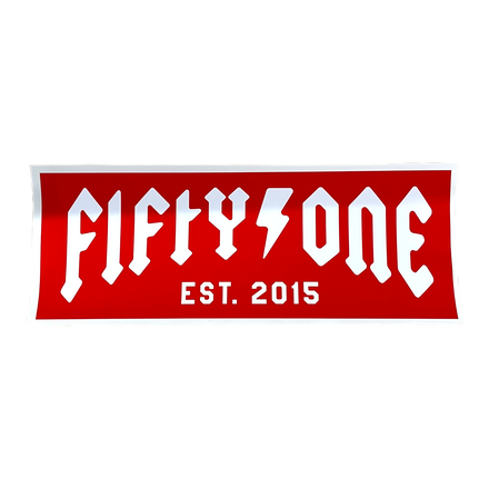 50to01 - VAN LOGO STICKER RED