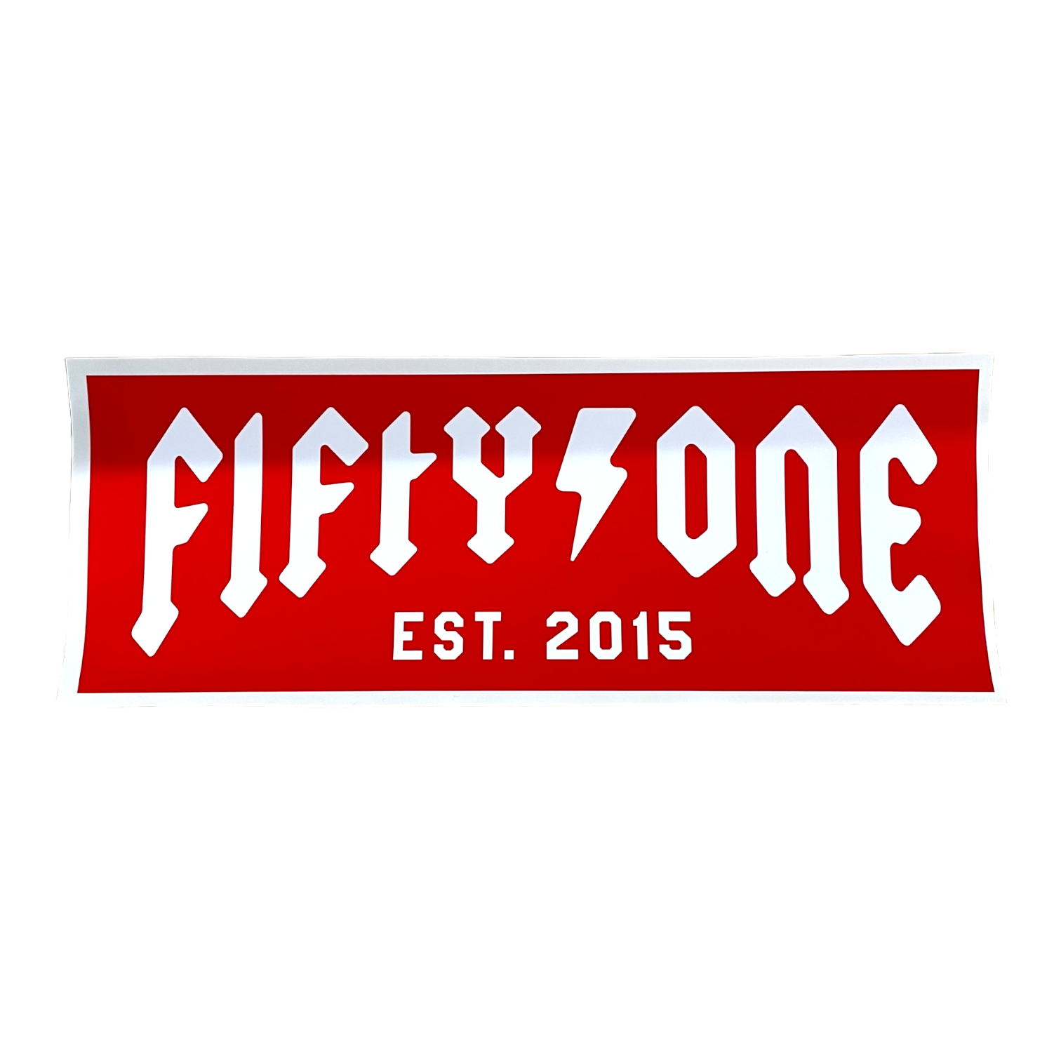 50to01 - VAN LOGO STICKER RED
