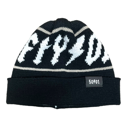 50to01 - LINE PREMIUM CUFF BEANIE BLACK