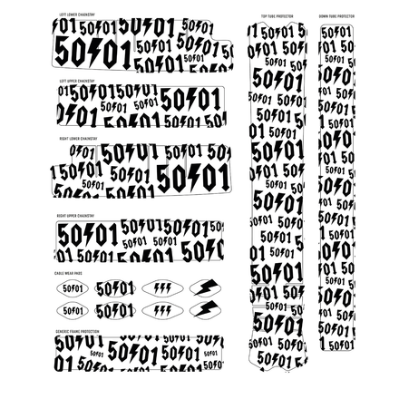 50to01 - LOGO DECAL KIT CLEAR / BLACK