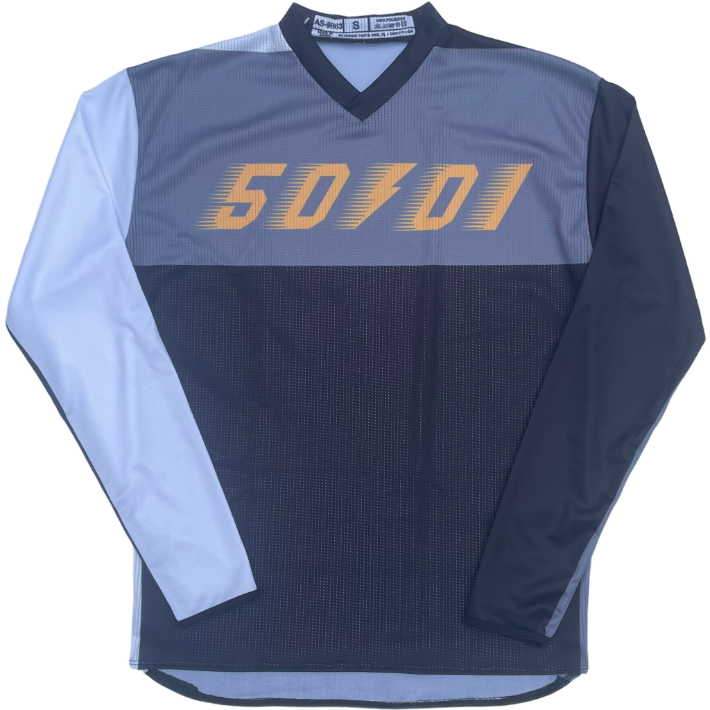 50to01 YOUTH - HIGHLINE MTB LONGSLEEVE JERSEY GREY / GOLD