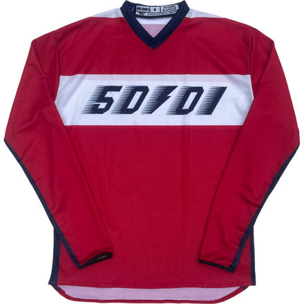 50to01 YOUTH - HIGHLINE MTB LONGSLEEVE JERSEY RED / NAVY
