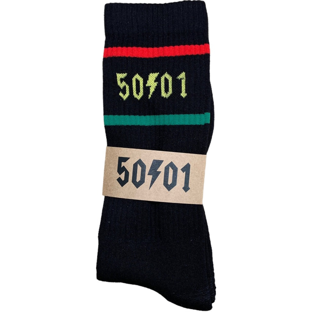 50to01 - Chilla Stripe Socks - Black