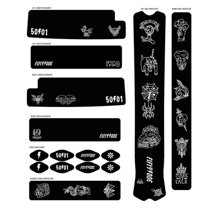 50to01 - FLASH DECAL KIT BLACK / WHITE
