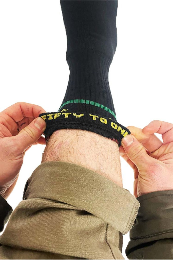 50to01 - Chilla Stripe Socks - Black