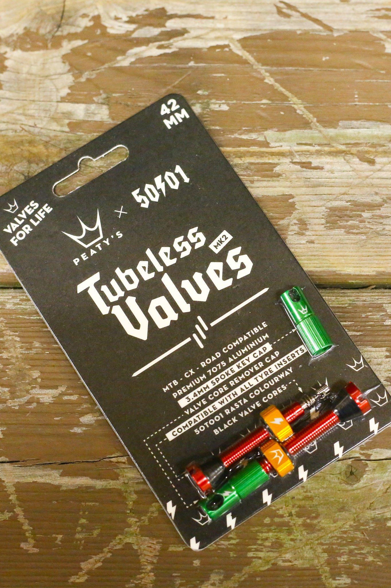 50to01 X Peatys - Tubeless Valves 42mm