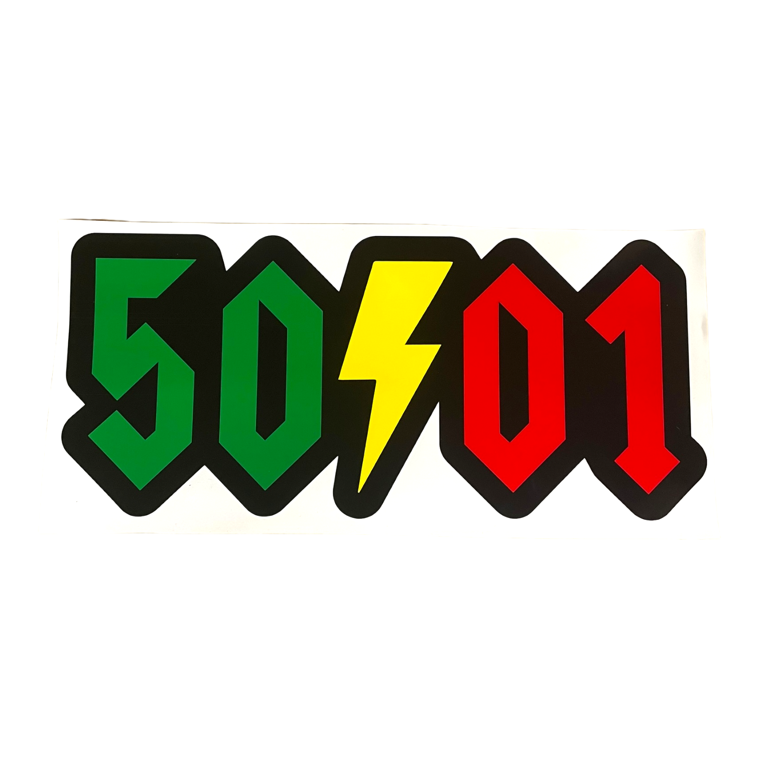 50to01 - OG LOGO STICKER BLESS BLACK