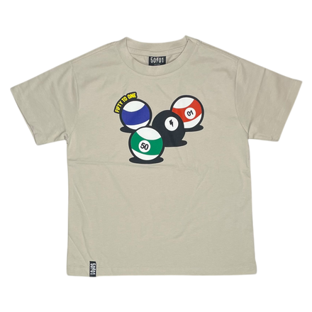 50to01 YOUTH - SNOOKER T-SHIRT BONE