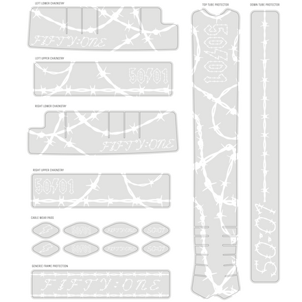 50to01 - BARBED WIRE DECAL KIT CLEAR / WHITE