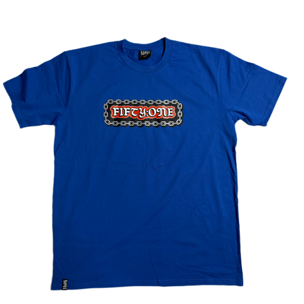 50to01 - CHAIN GANG TEE BLUE