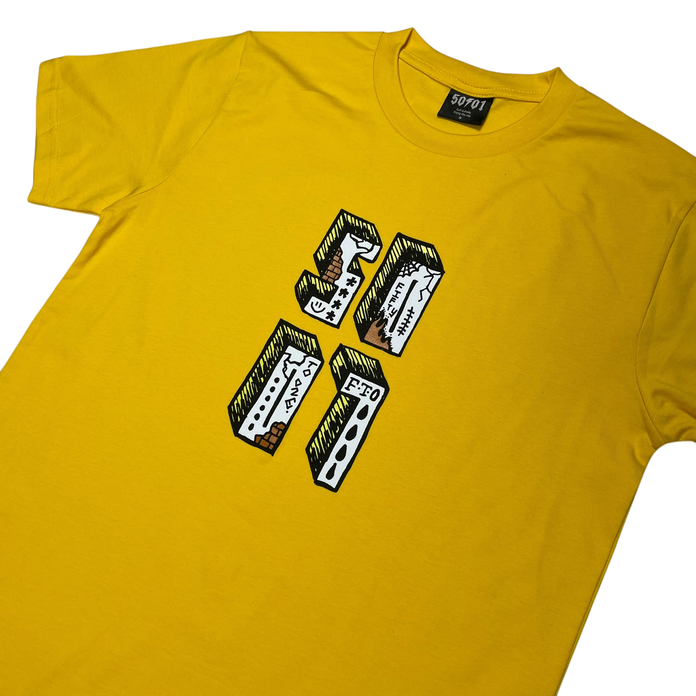 50to01 - BLOCK T-SHIRT YELLOW