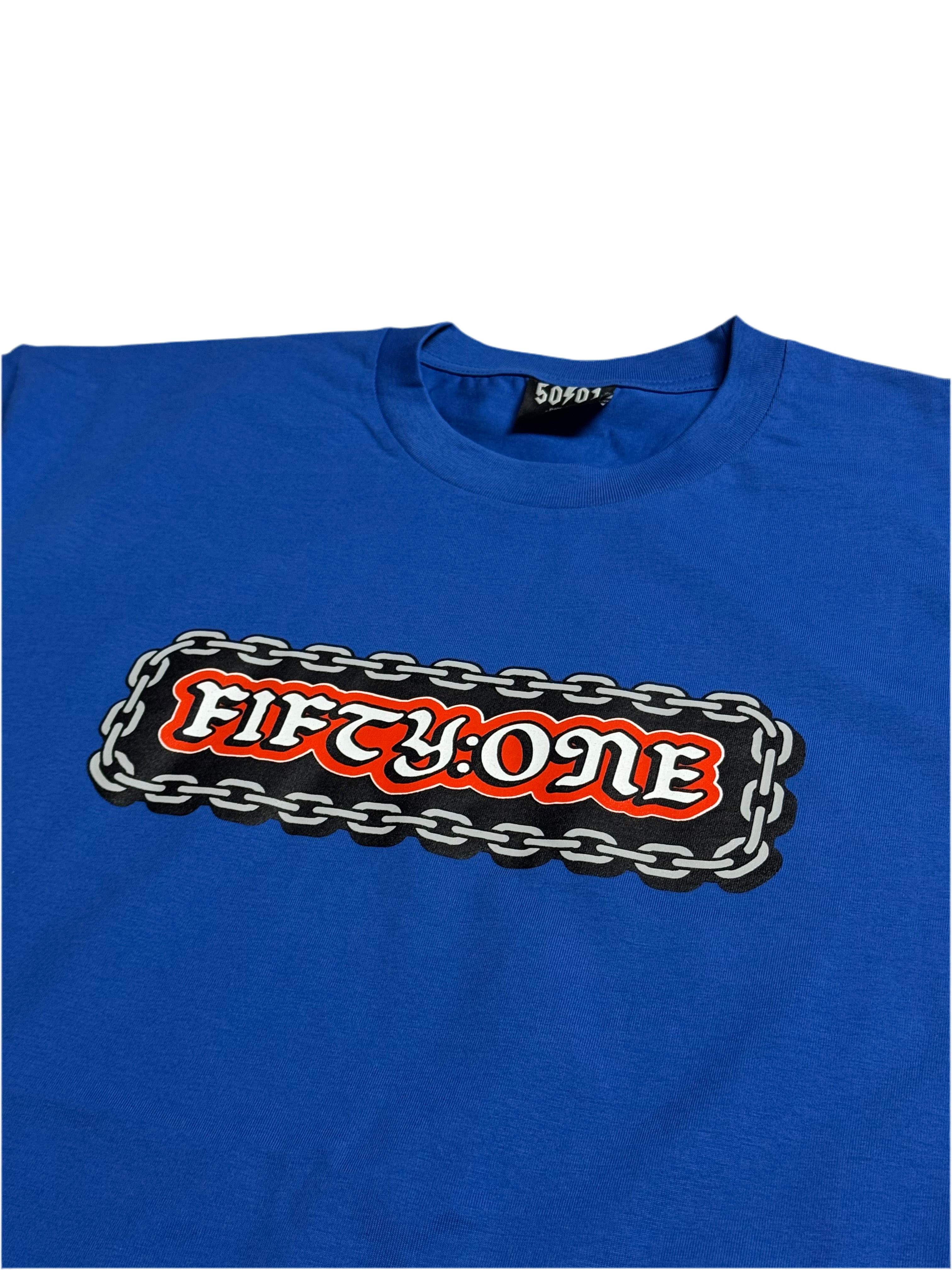 50to01 - CHAIN GANG TEE BLUE