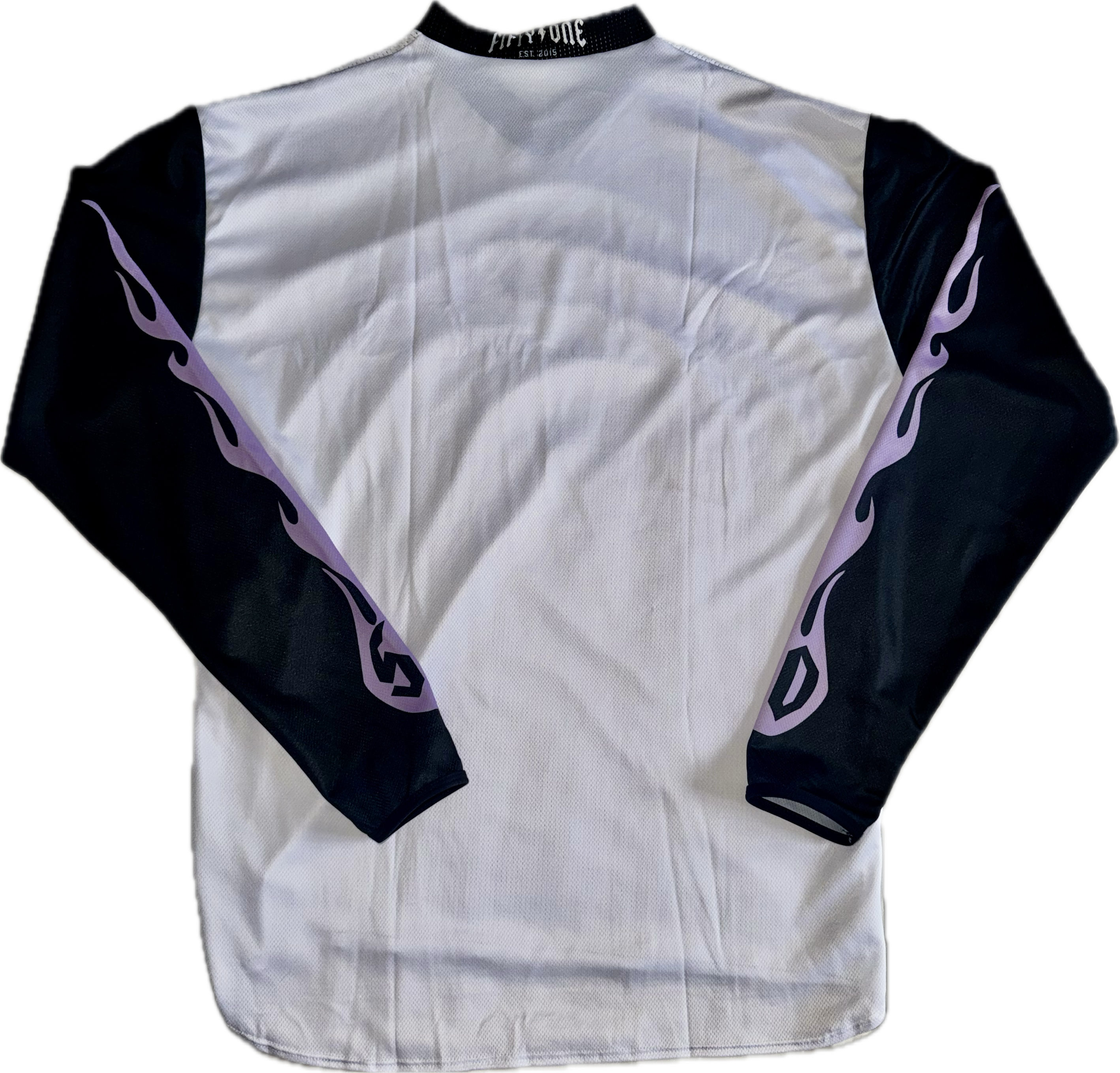 50to01 - FIREBALL MTB LONGSLEEVE JERSEY WHITE, BLACK AND PURPLE