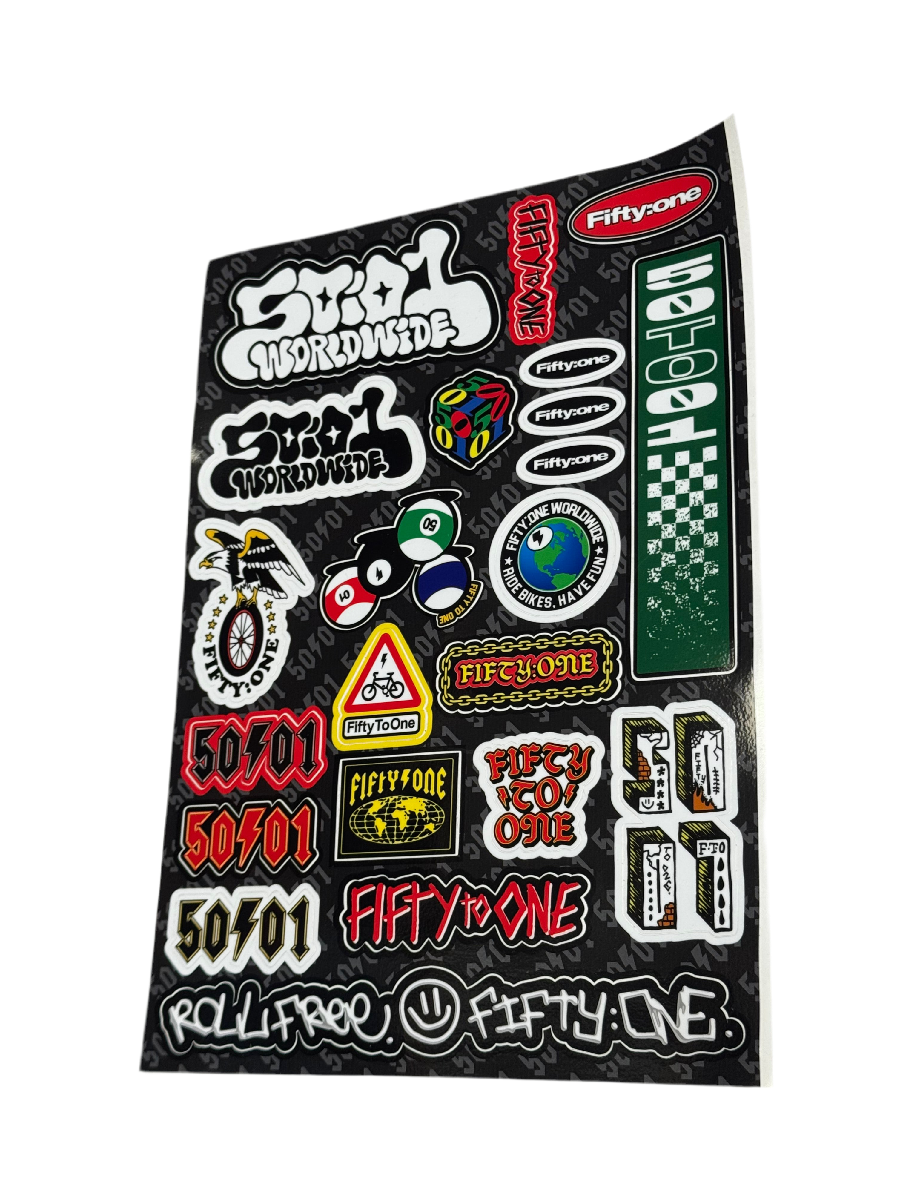 50to01 - WORLDWIDE STICKER SHEET