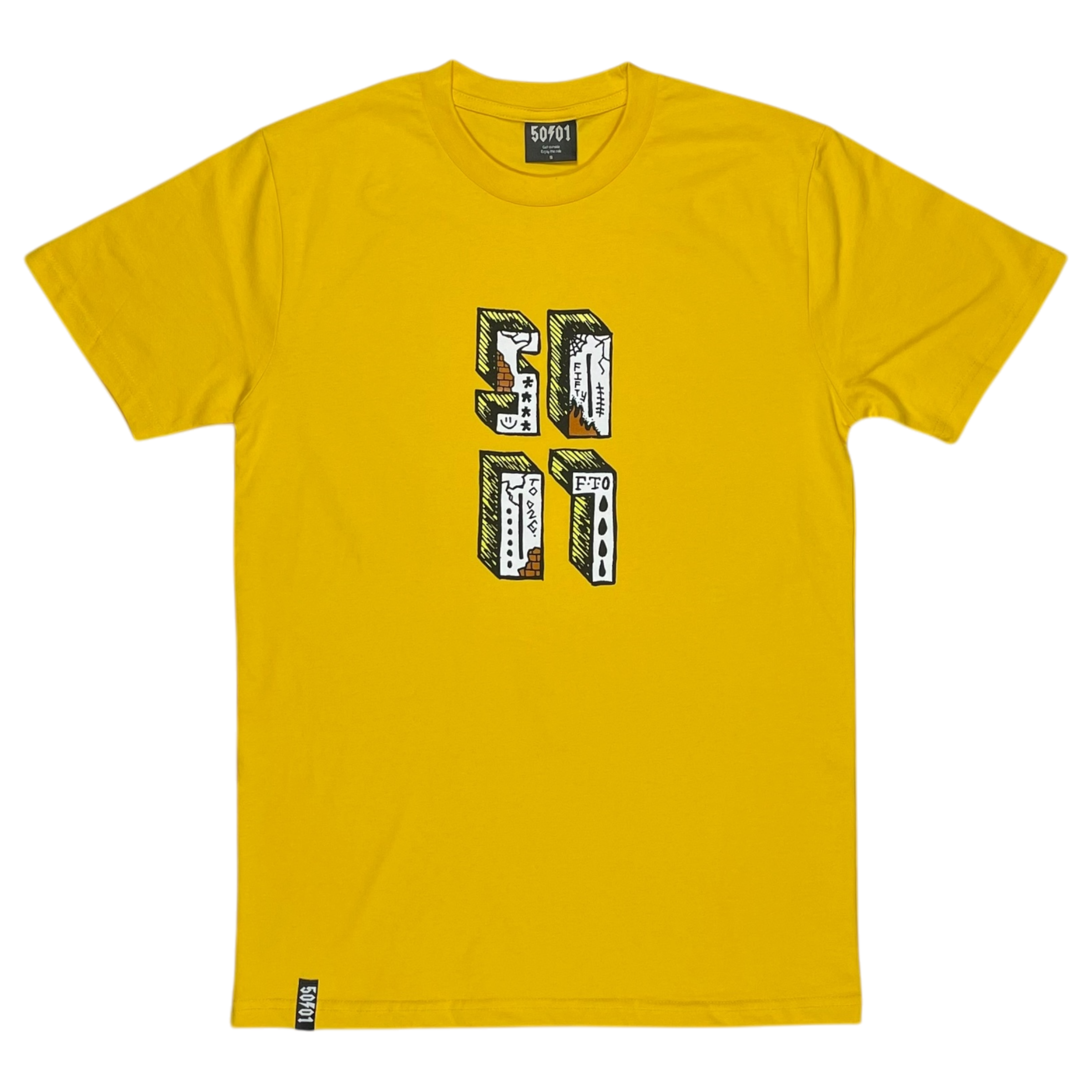 50to01 - BLOCK T-SHIRT YELLOW