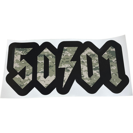 50to01 - OG LOGO STICKER DIGI CAMO BLACK / KHAKI