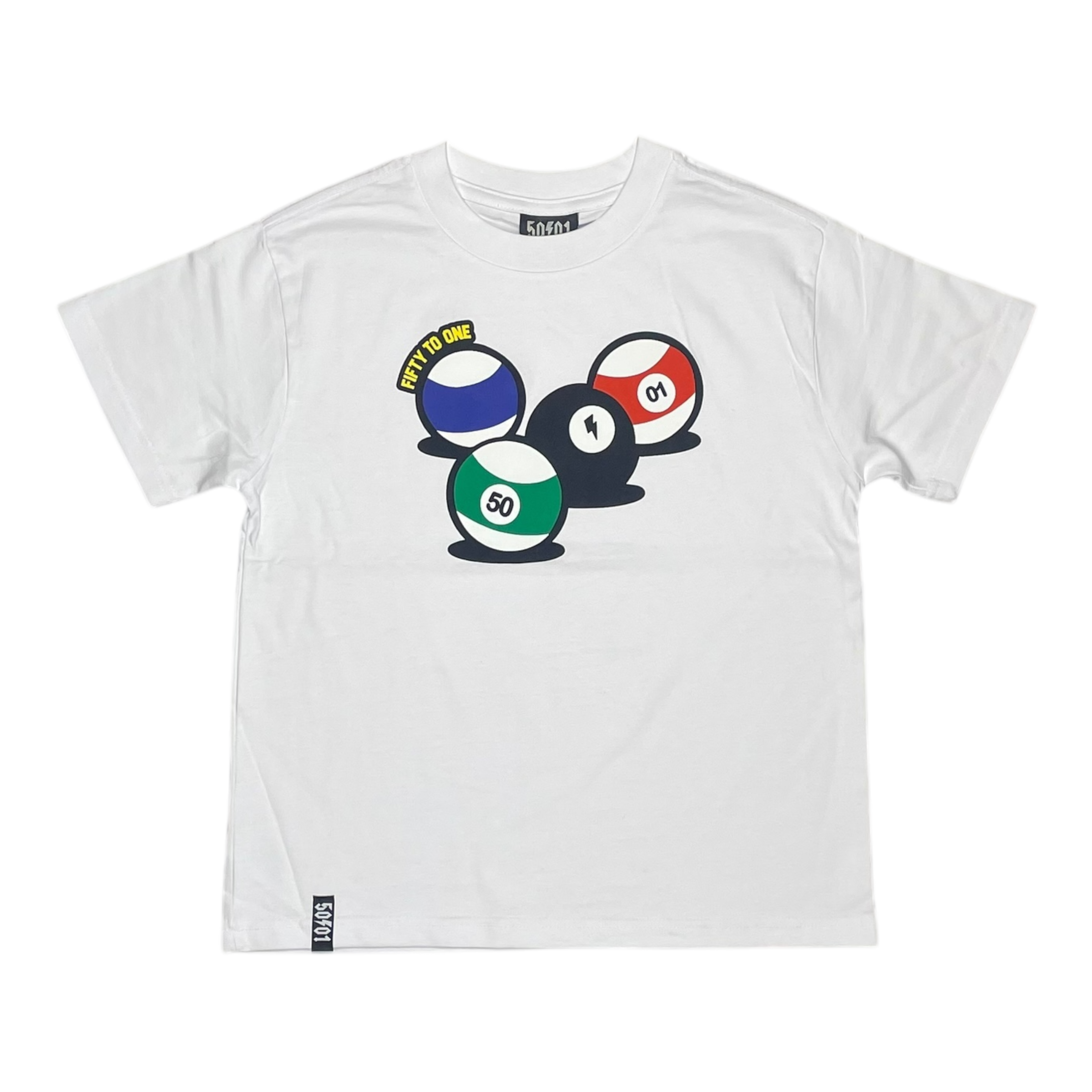 50to01 YOUTH - SNOOKER T-SHIRT WHITE