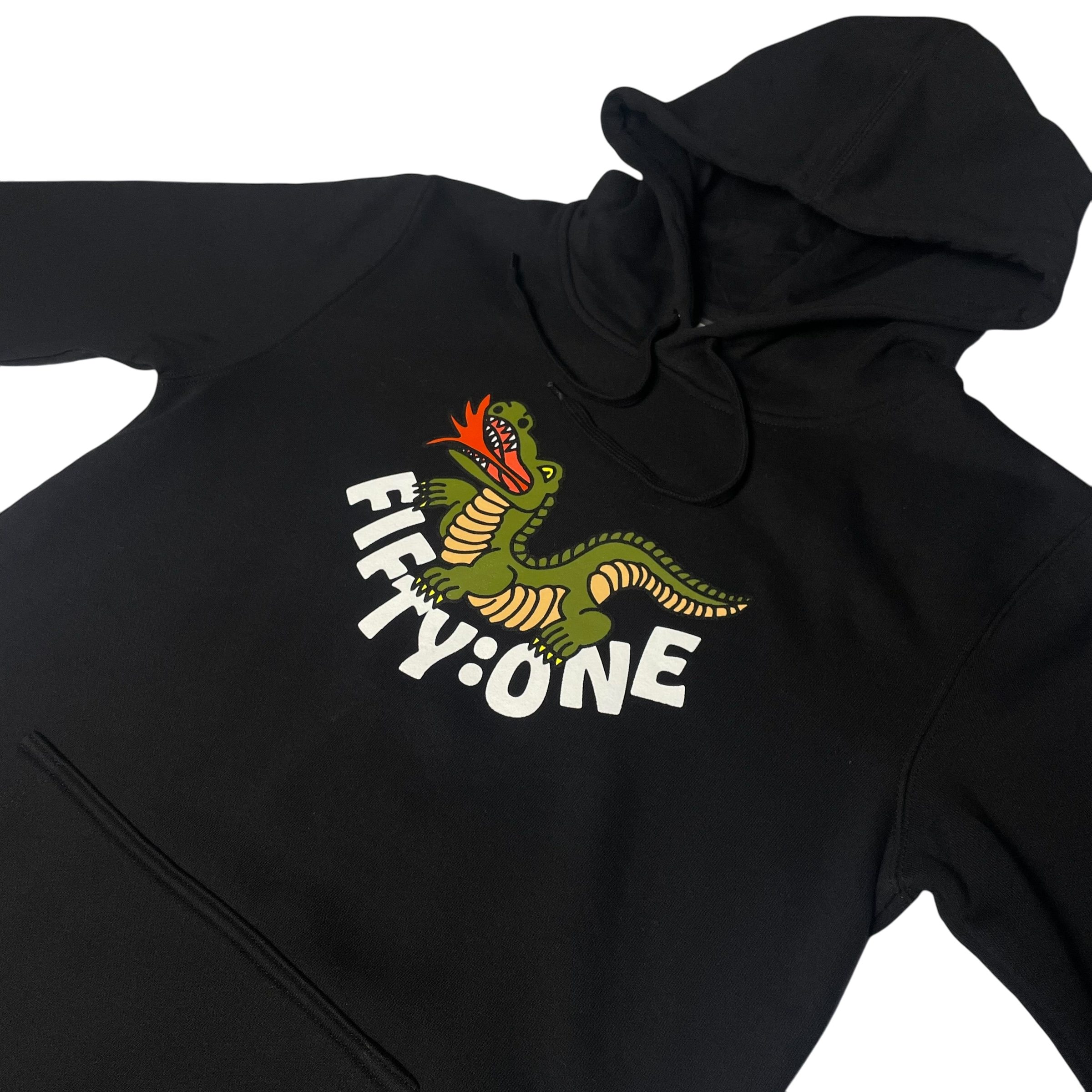 50to01 - CROC HOODIE BLACK