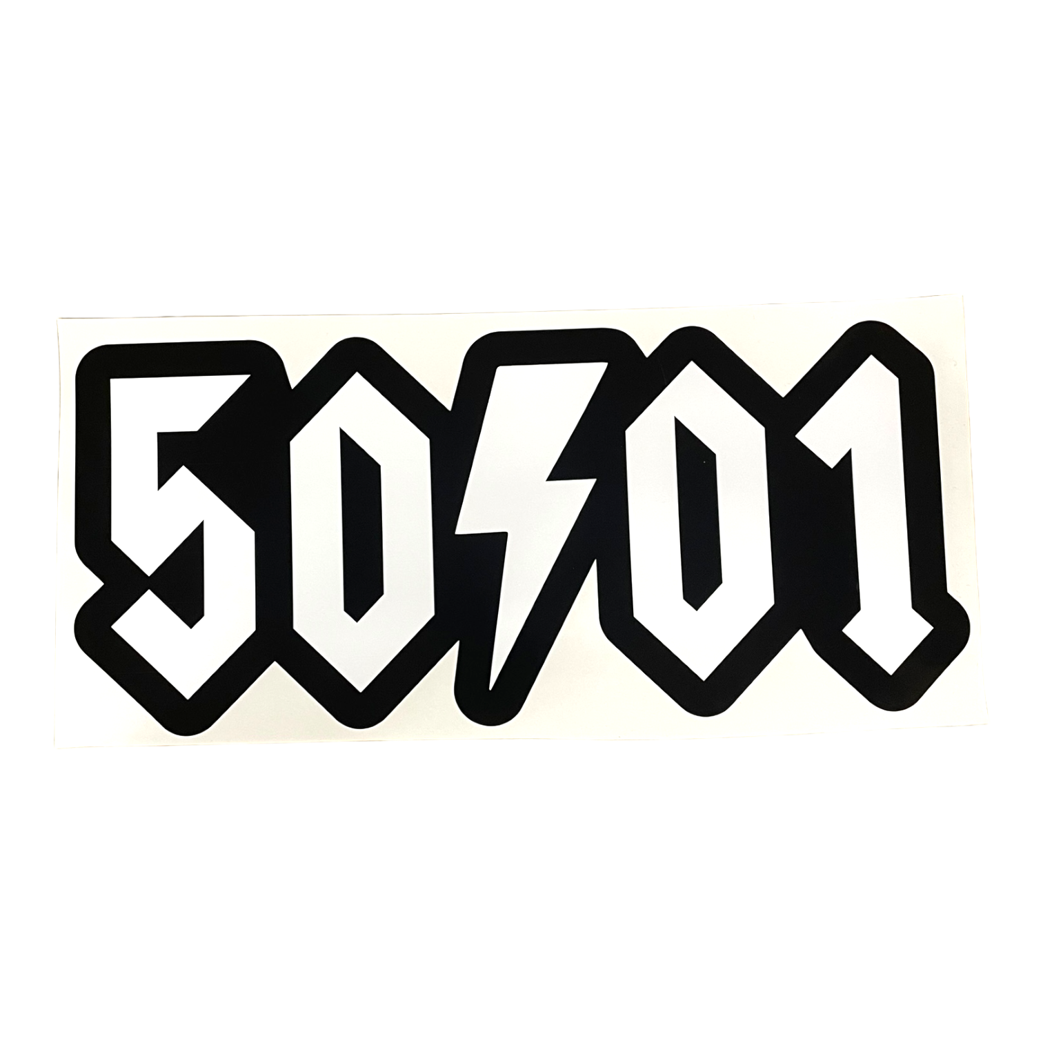 50to01 - OG LOGO STICKER BLACK /  WHITE