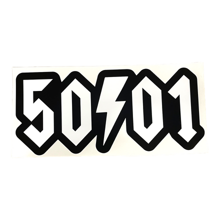 50to01 - OG LOGO STICKER BLACK /  WHITE