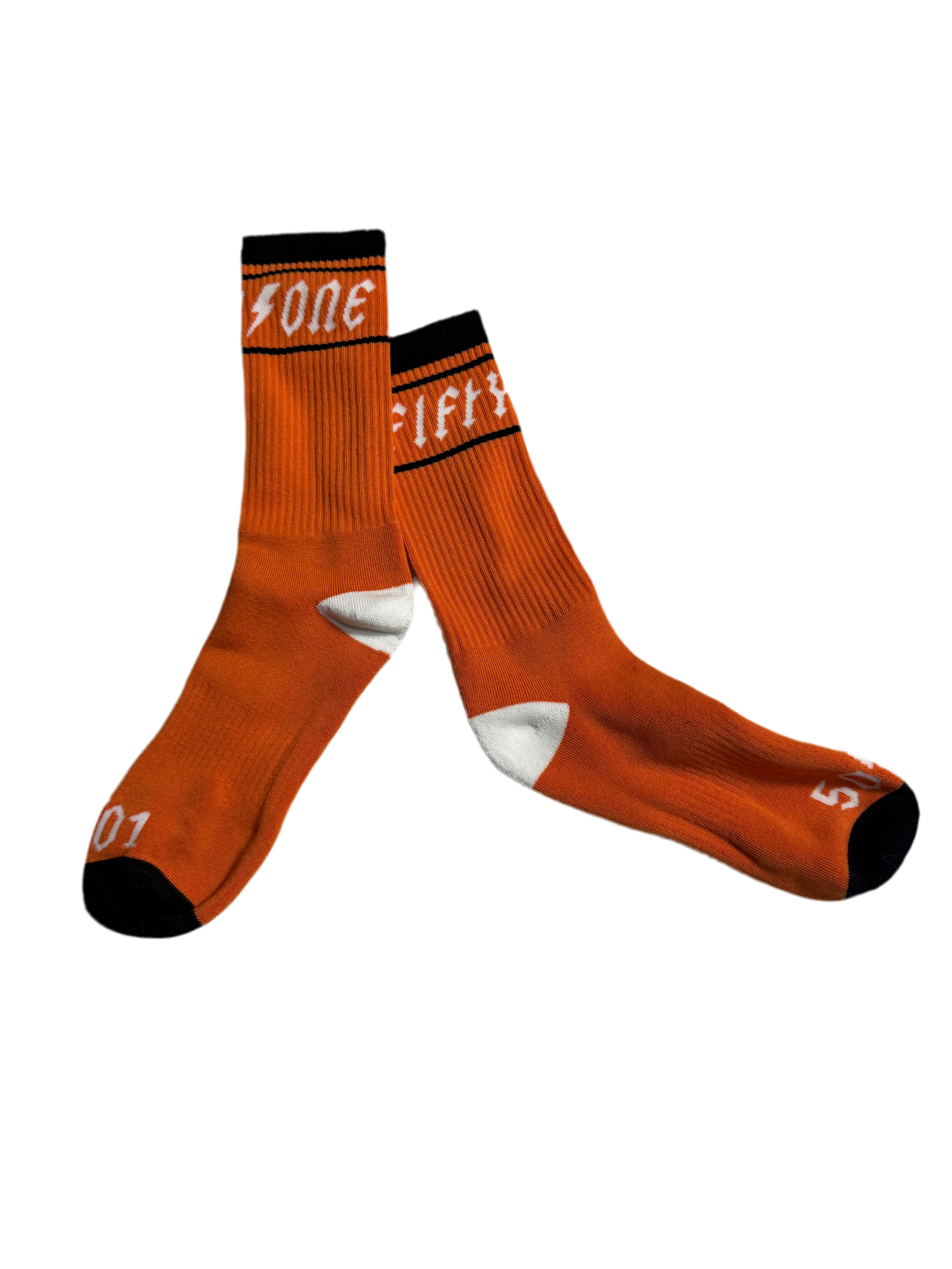 50to01 - RACER ORANGE SOCKS