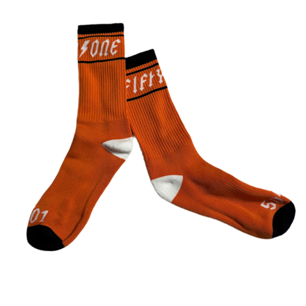 50to01 - RACER ORANGE SOCKS