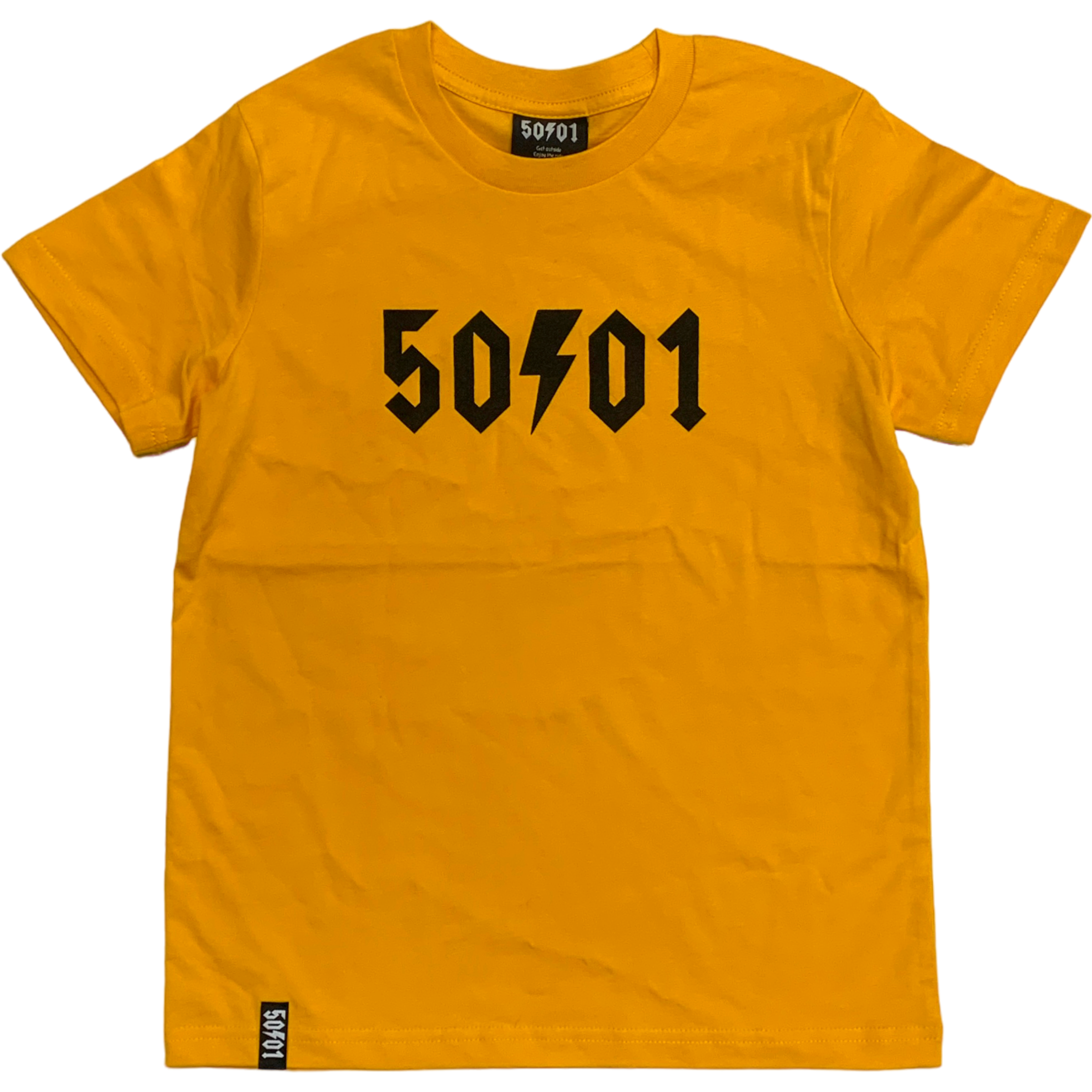 50to01 YOUTH - LOGO T-SHIRT GOLD / BLACK