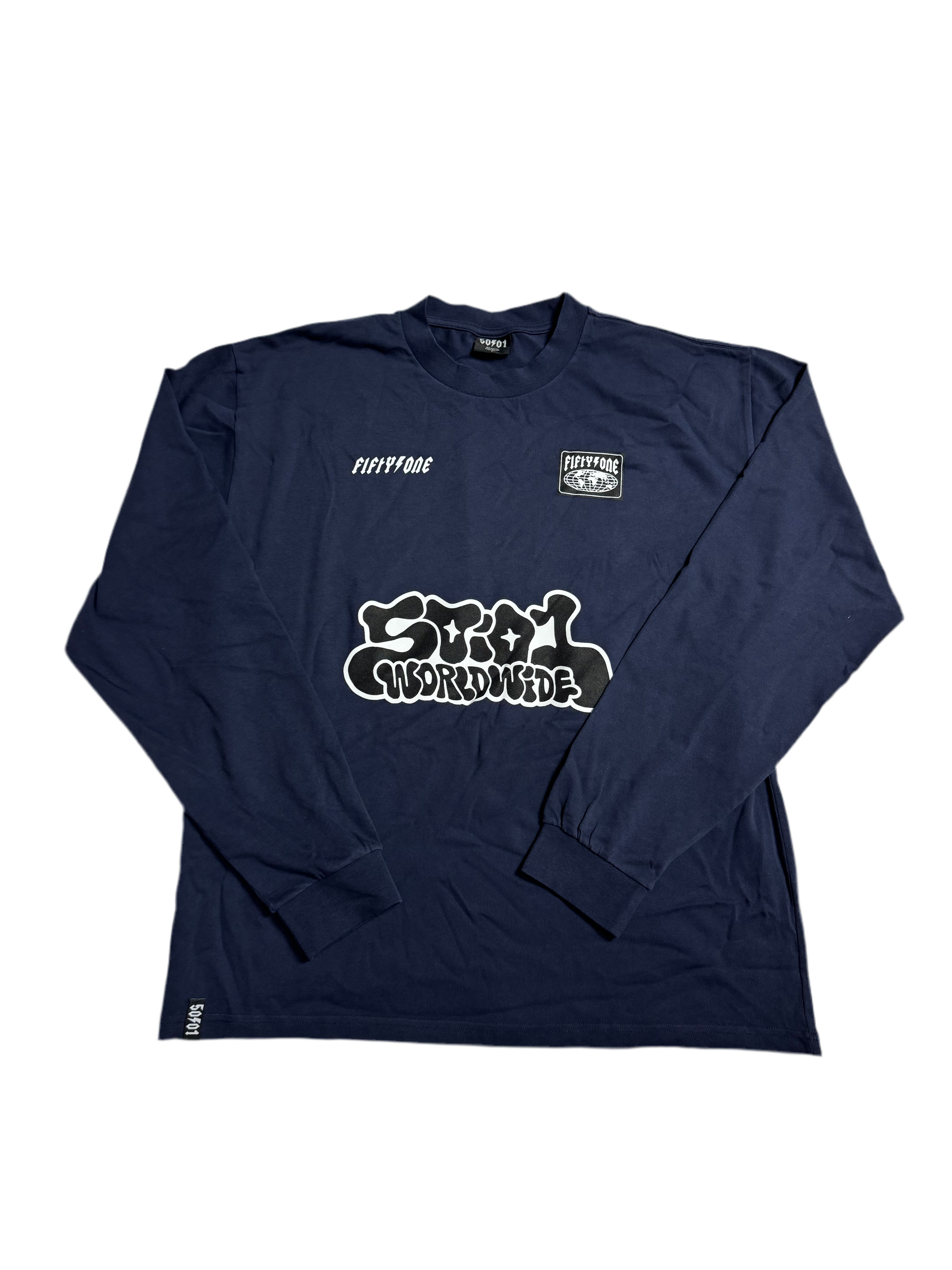 50to01 - TRAINING LONG SLEEVE MIDNIGHT BLUE
