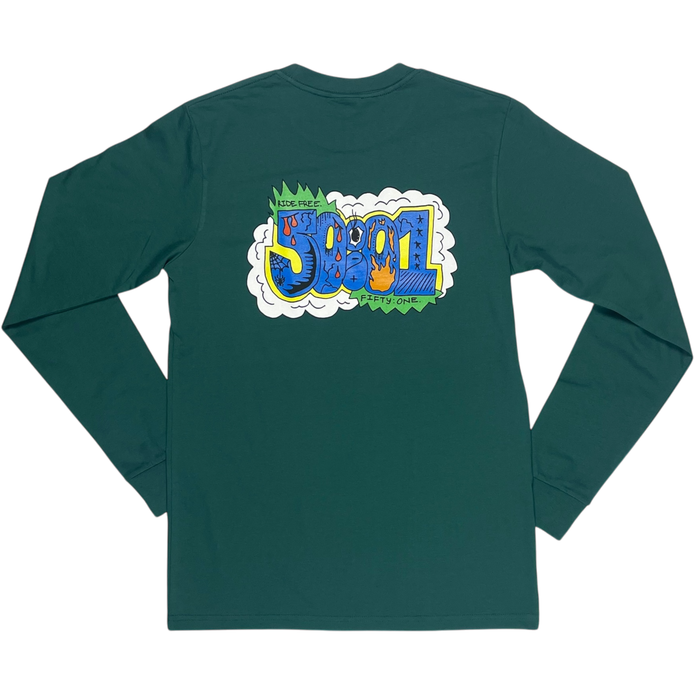 50to01 - BUBBLE LONGSLEEVE T-SHIRT JADE