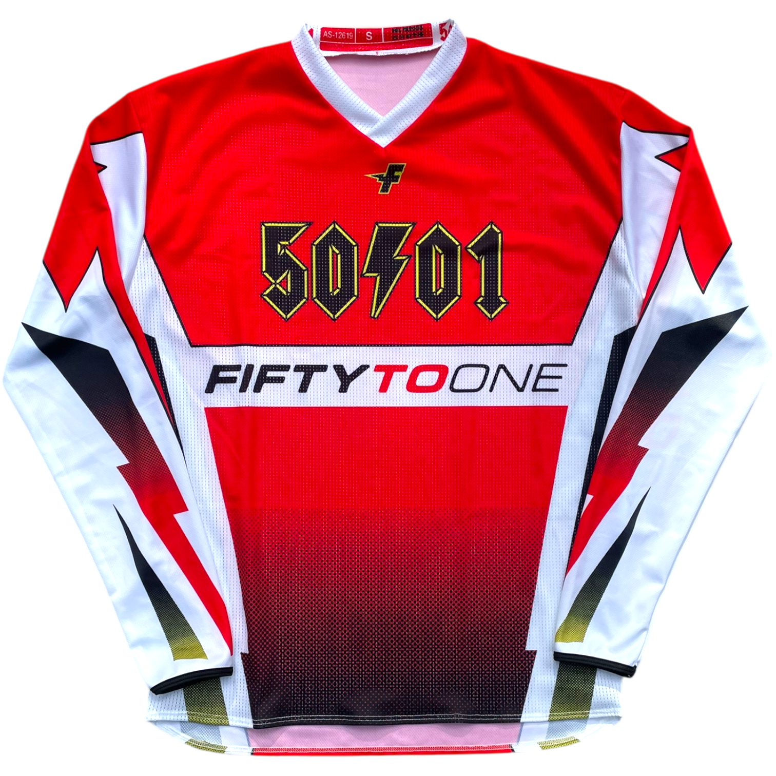 50to01 - FACTORY MTB LONGSLEEVE JERSEY WHITE / RED