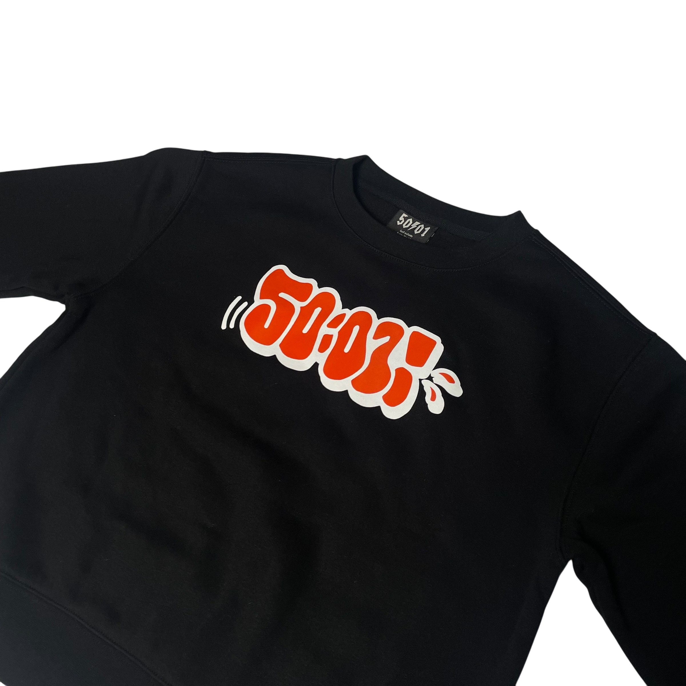 50to01 YOUTH - THROW-UP SWEATSHIRT BLACK