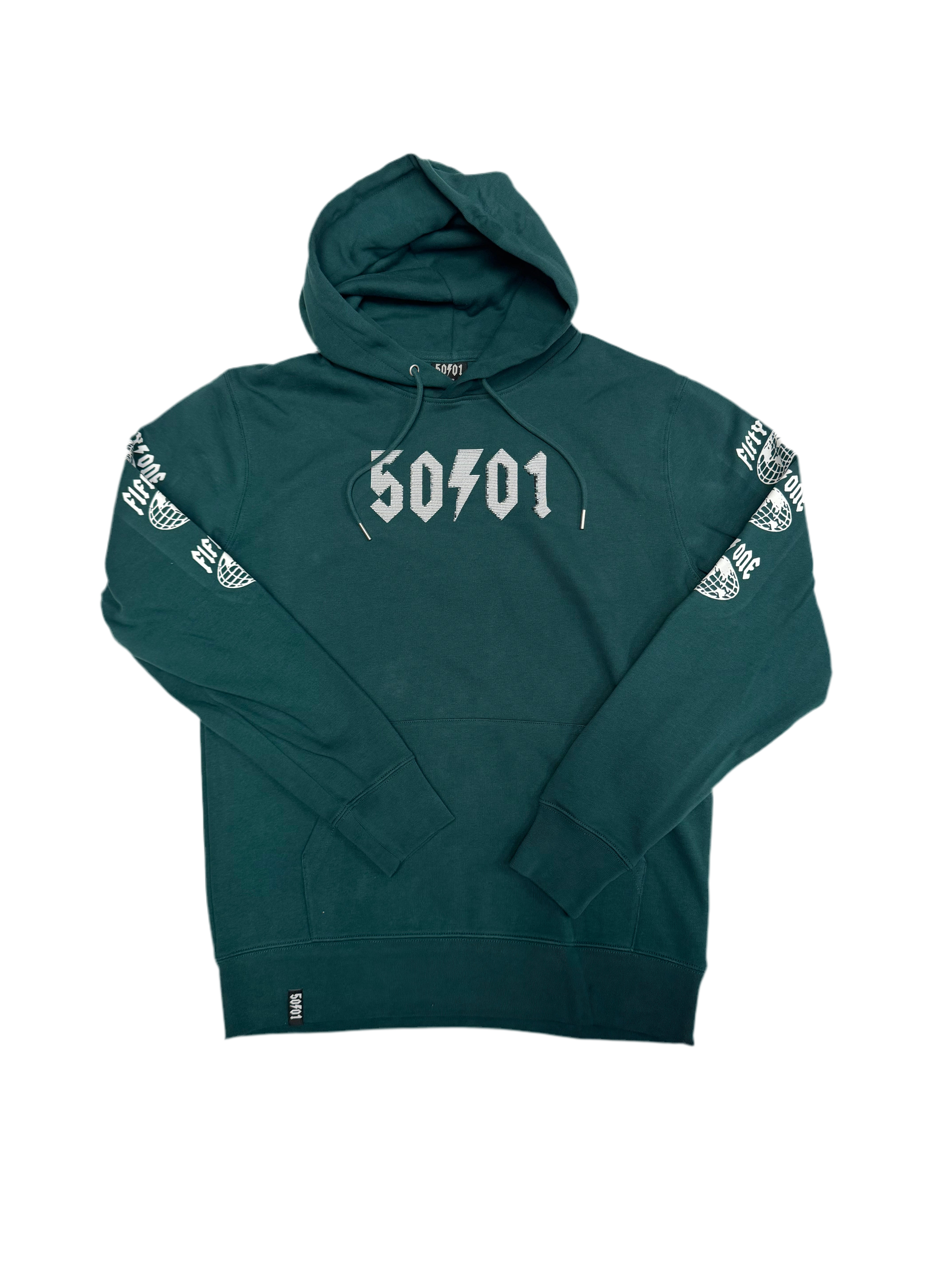 50to01 - WORLDWIDE HOODIE GREEN