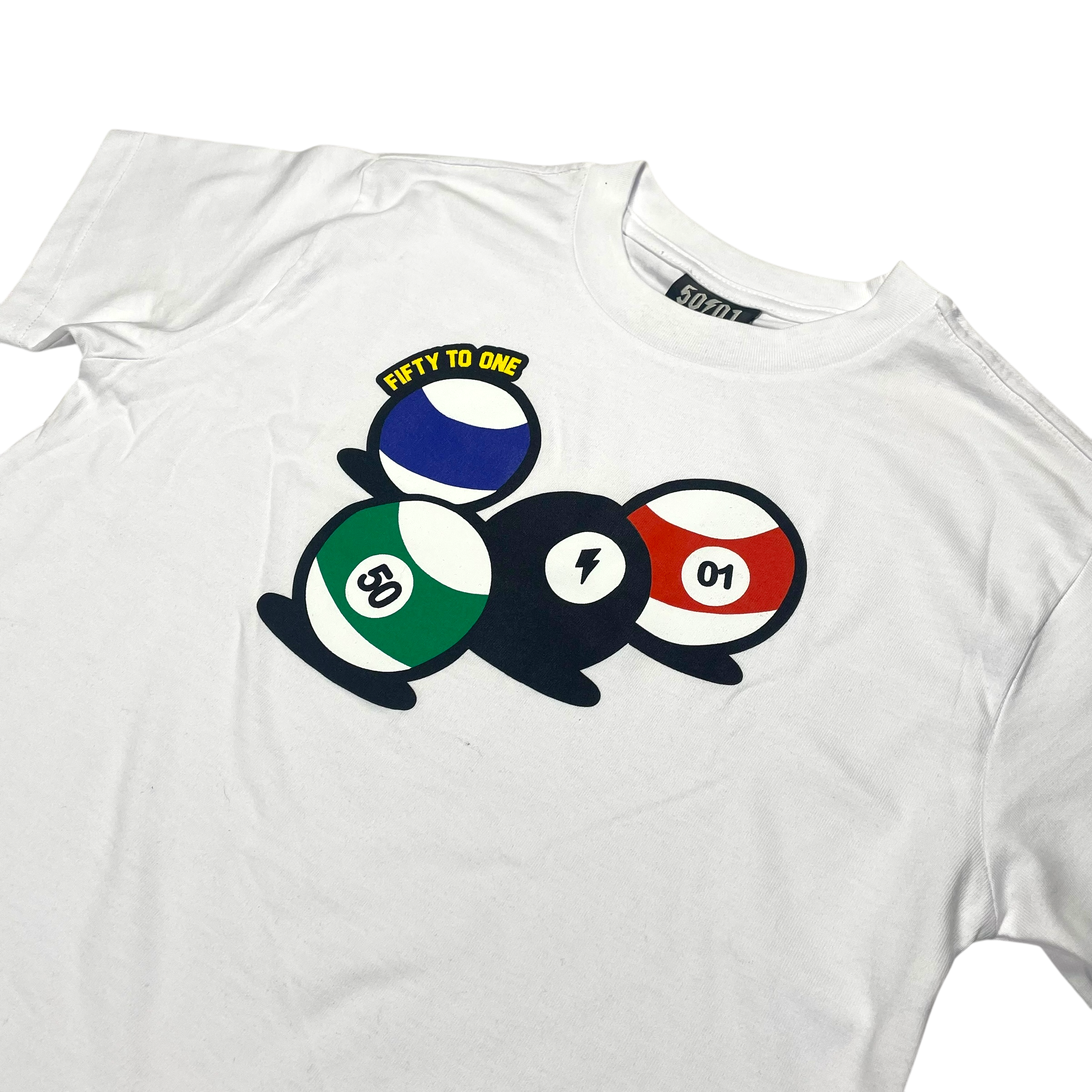 50to01 YOUTH - SNOOKER T-SHIRT WHITE