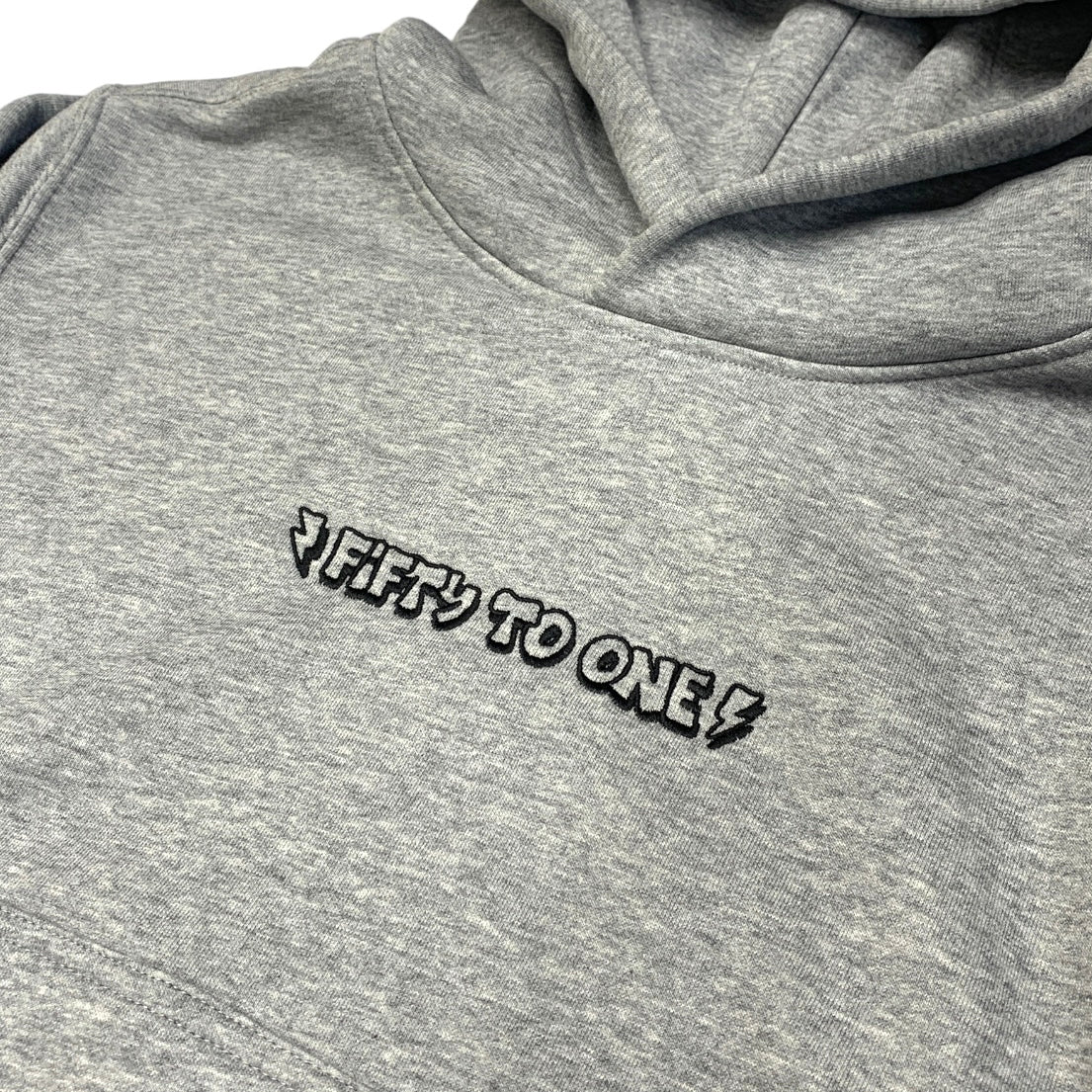 50to01 YOUTH - BUBBLE LETTER HOODIE GREY