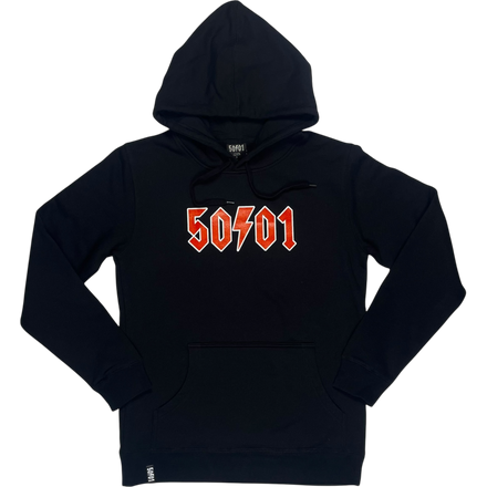 50to01 - LOGO HOODIE BLACK