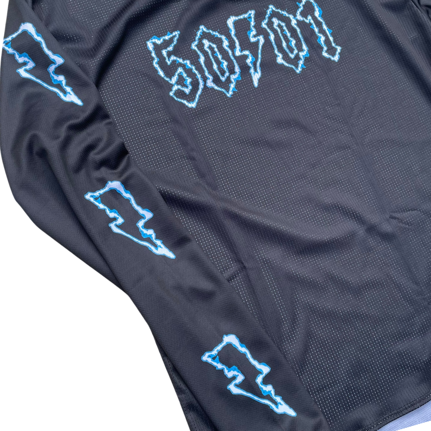 50to01 - ELECTRO LOGO MTB LONGSLEEVE JERSEY CHARCOAL