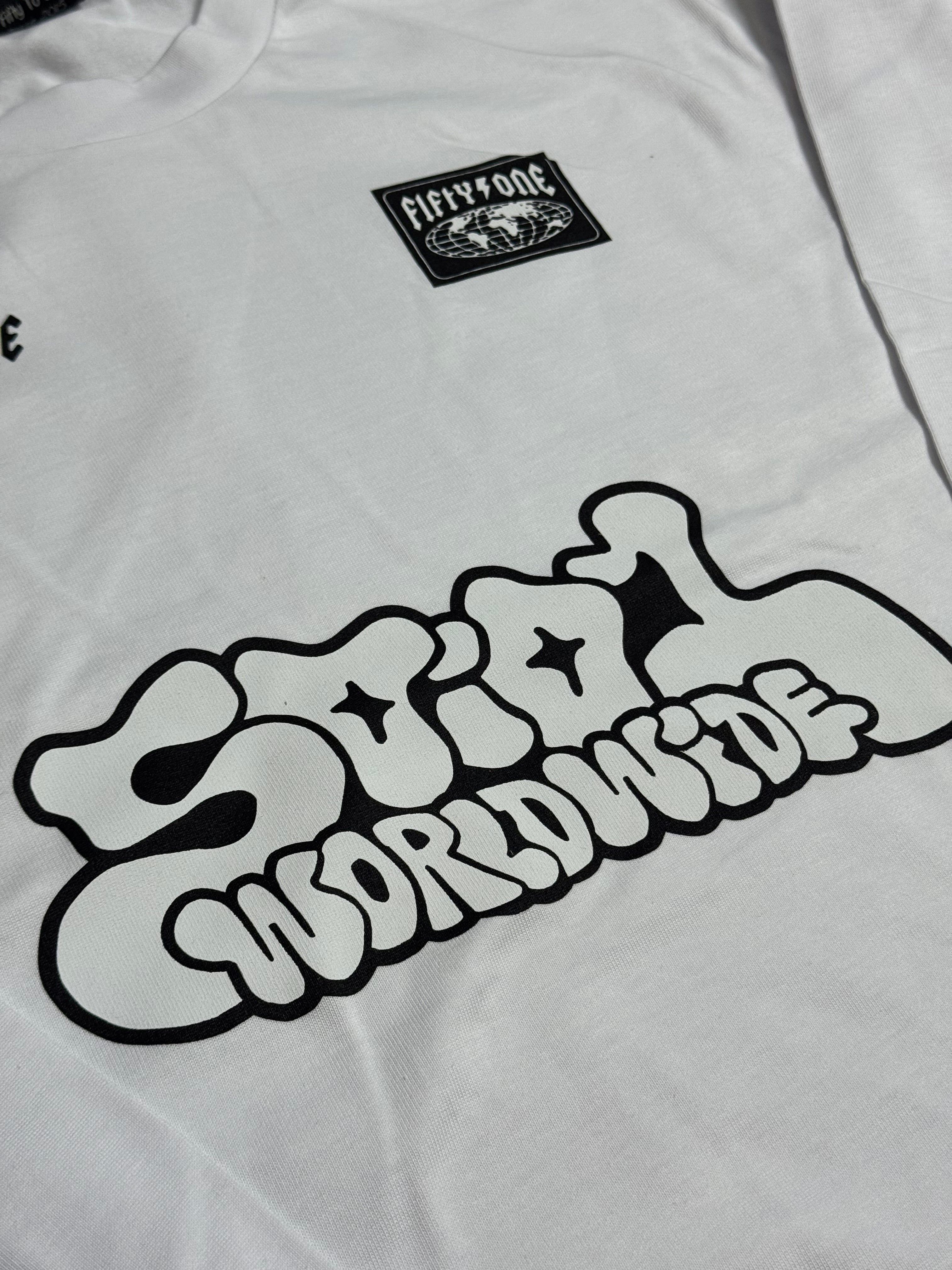 50to01 - TRAINING LONG SLEEVE WHITE