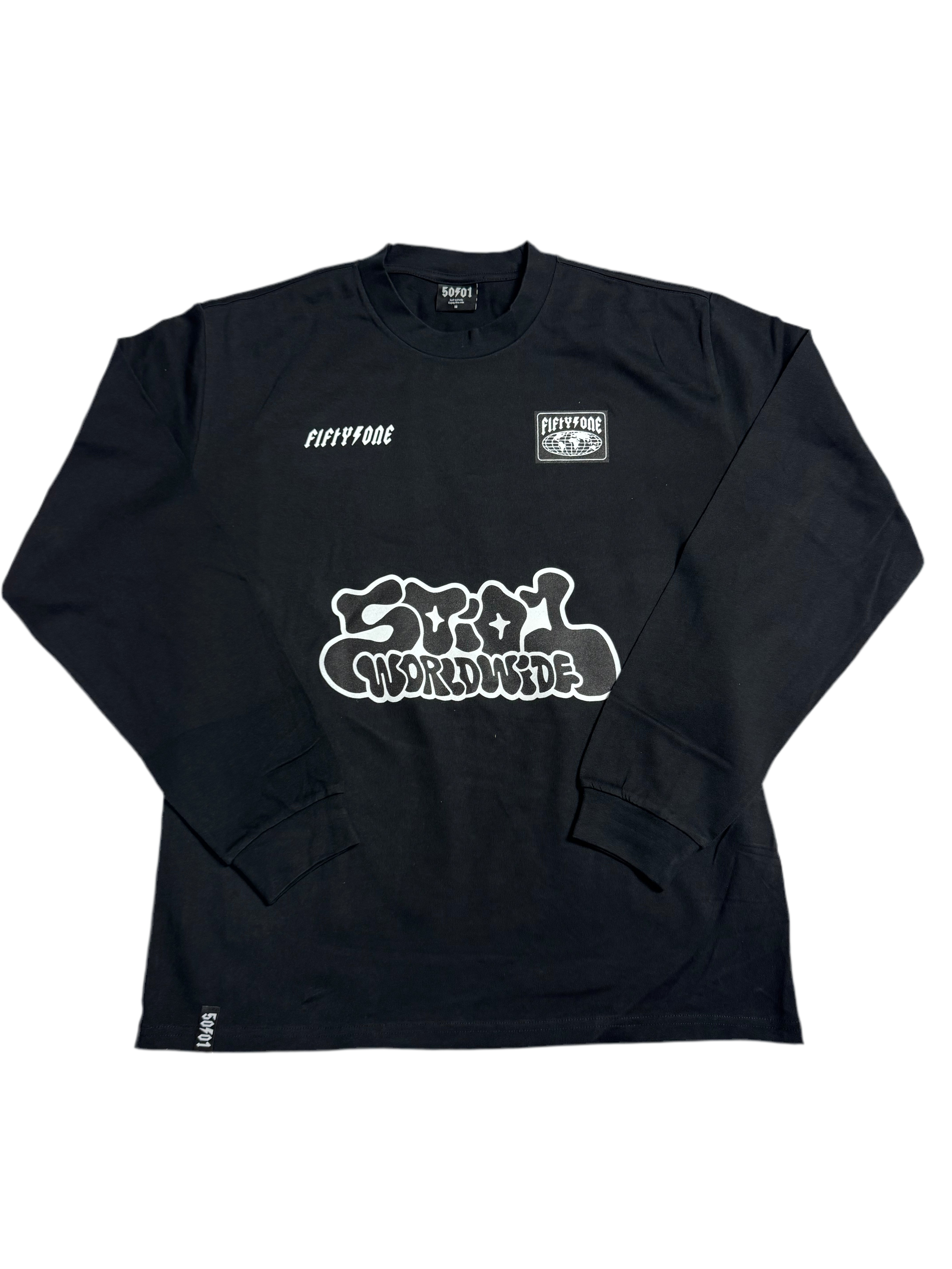 50to01 - TRAINING LONG SLEEVE BLACK