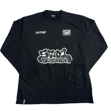 50to01 - TRAINING LONG SLEEVE BLACK