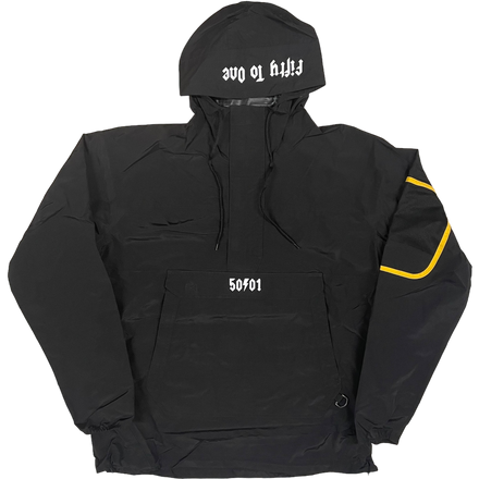 50to01 - WATERPROOF PULLOVER BLACK