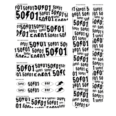 50to01 - LOGO FRAME DECAL KIT CLEAR