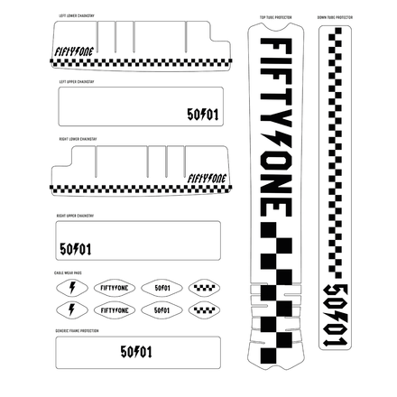 50to01 - CHECKER DECAL KIT CLEAR