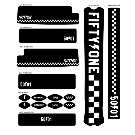 50to01 - CHECKER DECAL KIT BLACK
