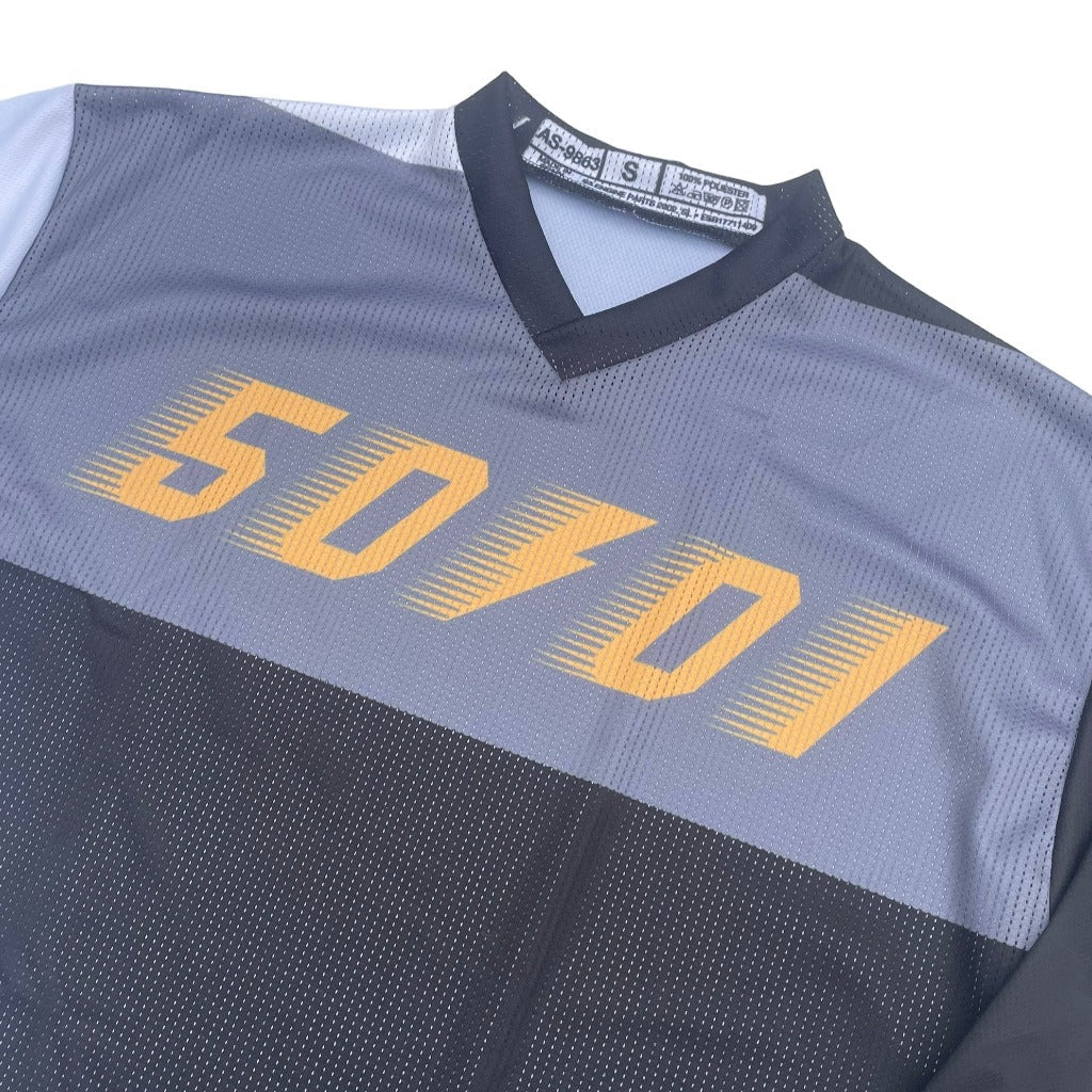 50to01 YOUTH - HIGHLINE MTB LONG SLEEVE JERSEY GREY / GOLD