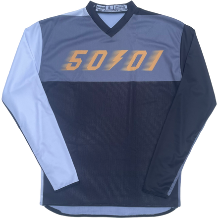 50to01 YOUTH - HIGHLINE MTB LONG SLEEVE JERSEY GREY / GOLD