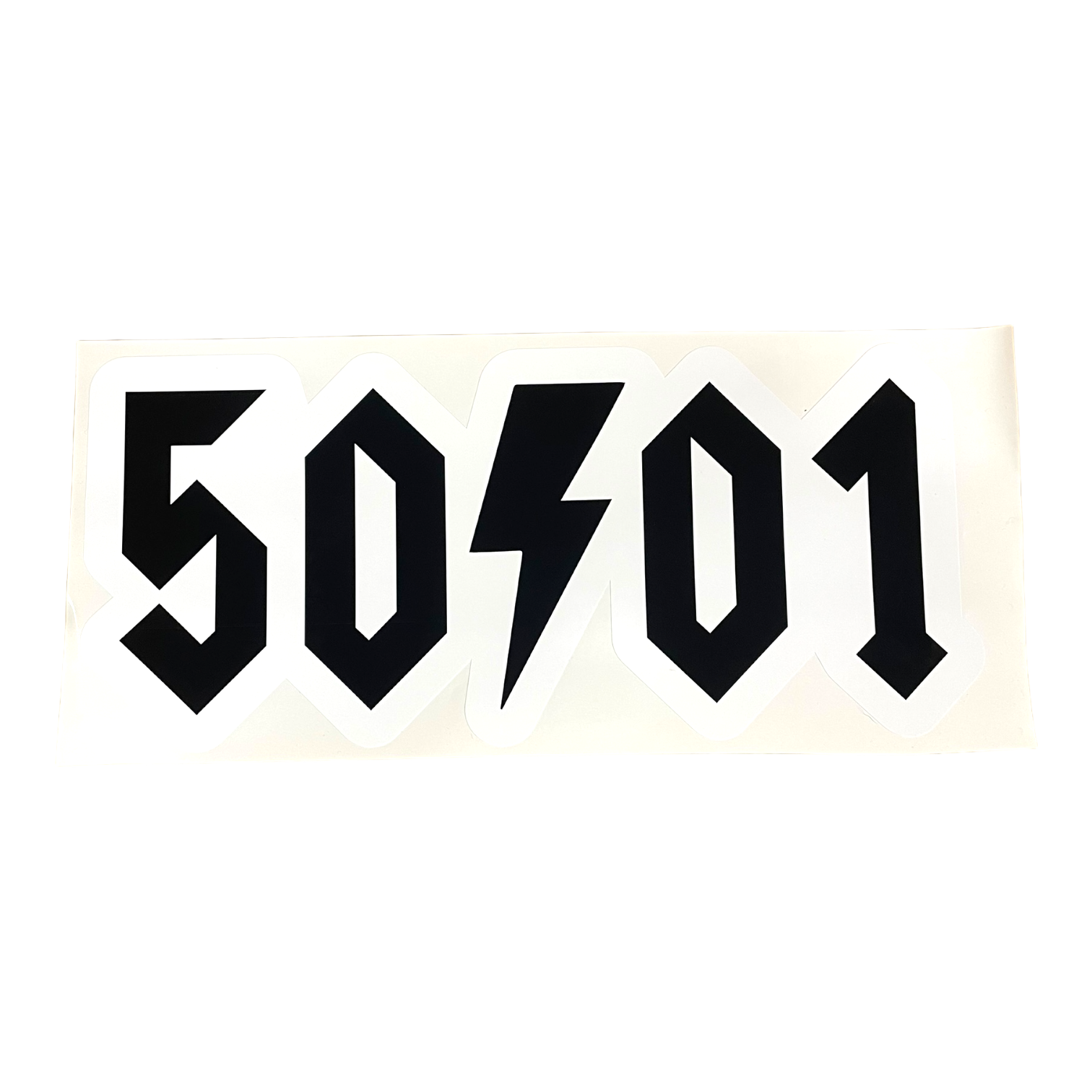 50to01 - OG LOGO STICKER WHITE /  BLACK