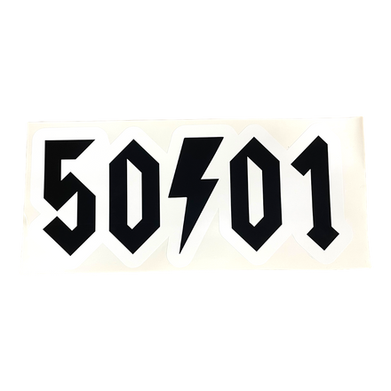 50to01 - OG LOGO STICKER WHITE /  BLACK