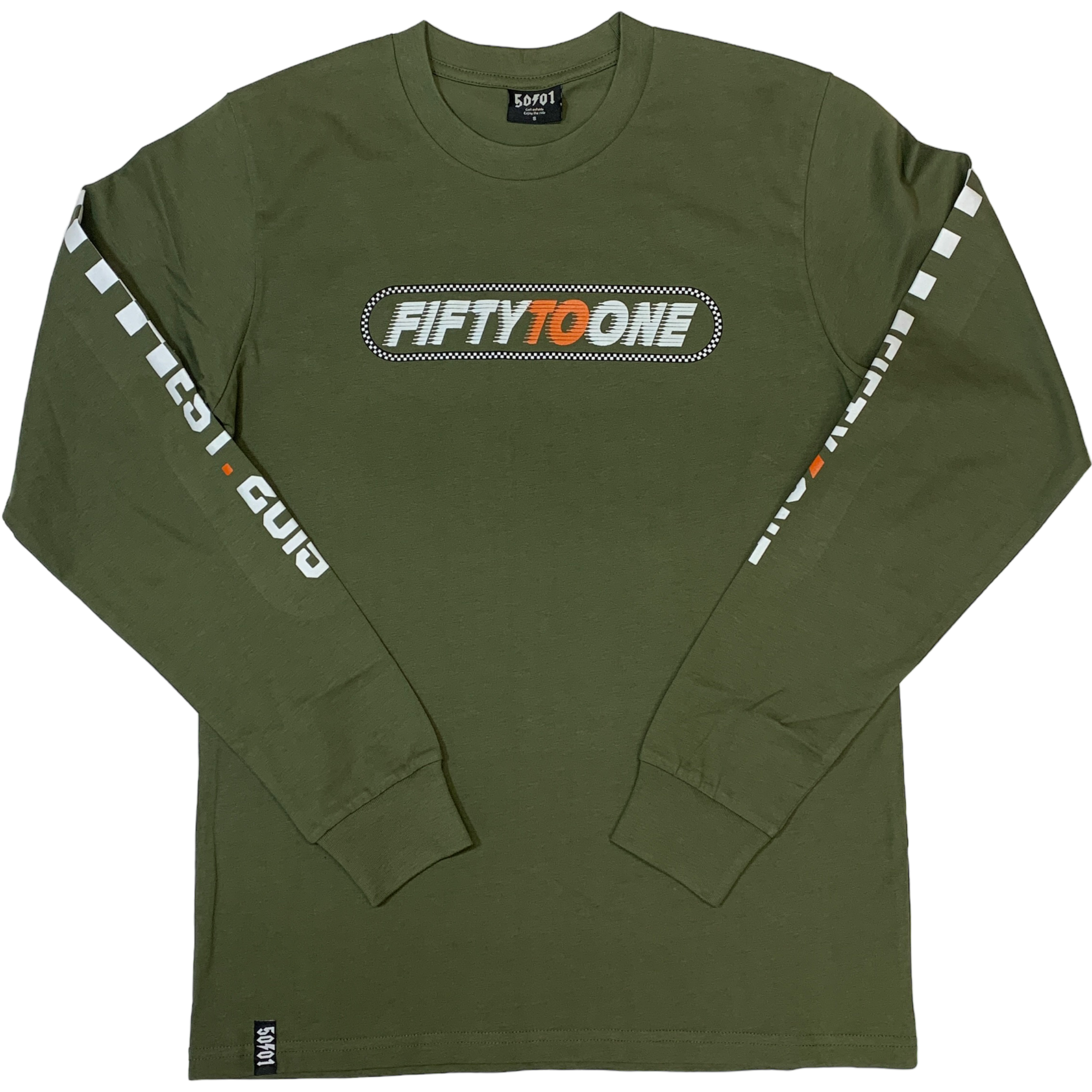 50to01 - RACER LONGSLEEVE T-SHIRT ARMY